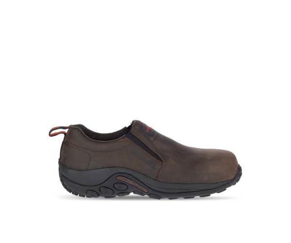 Merrell Jungle Moc Bőr Comp Toe Széles Cipő Szélesség Munkacipő Férfi Sötétbarna Akció | Webshop HU-XA2604581