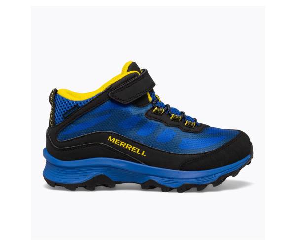 Merrell Moab Speed Mid A/C Vízálló Tornacipő Fiú Fekete Sárga Királykék Akció | Webshop HU-GO7316028