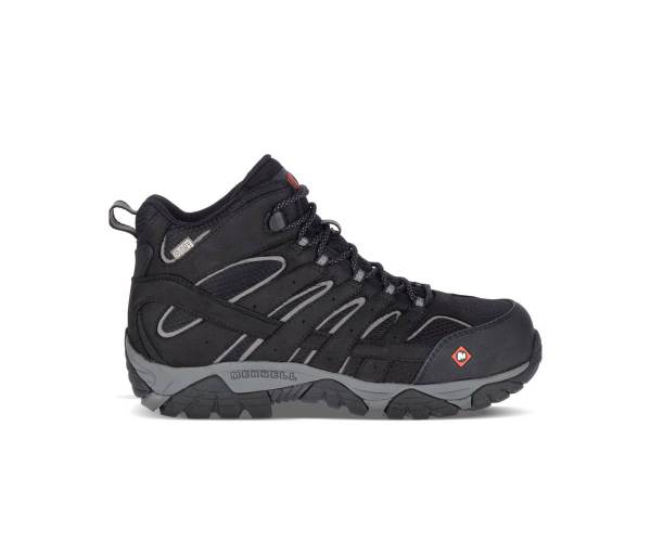Merrell Moab Vertex Mid Vízálló Comp Toe Széles Cipő Szélesség Munkabakancs Férfi Fekete Akció | Webshop HU-GA5382469