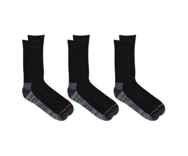 Merrell Munka Crew 3 Pack Zokni Férfi Fekete Akció | Webshop HU-YN9205834