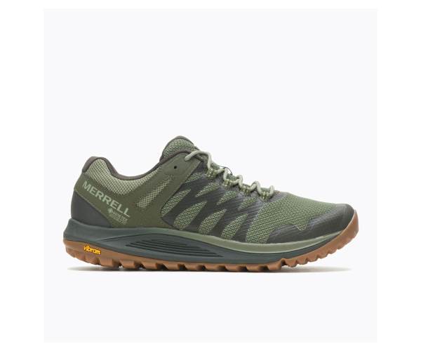 Merrell Nova 2 Gore Tex Széles Cipő Szélesség Trail Futócipő Férfi Világos Zöld Barna Akció | Webshop HU-ZR5821607