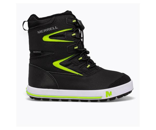 Merrell Snow Bank 3.0 Téli Csizma Fiú Fekete Zöld Szürke Akció | Webshop HU-PN4715902