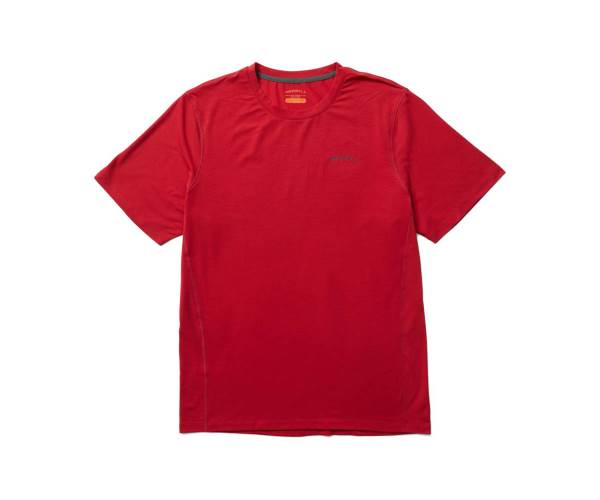 Merrell Tencel Rövid Sleeve Póló Férfi Piros Akció | Webshop HU-KE8695370