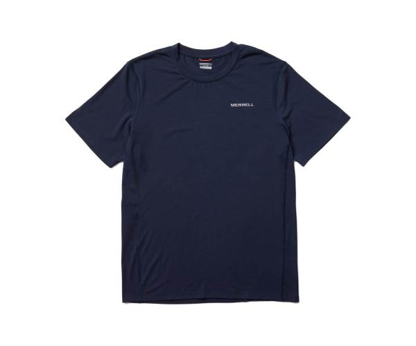 Merrell Tencel Rövid Sleeve Póló Férfi Sötétkék Akció | Webshop HU-YB3495162